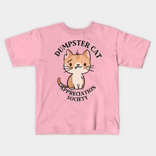 Dumpster Cat Appreciation Society Kids T-Shirt